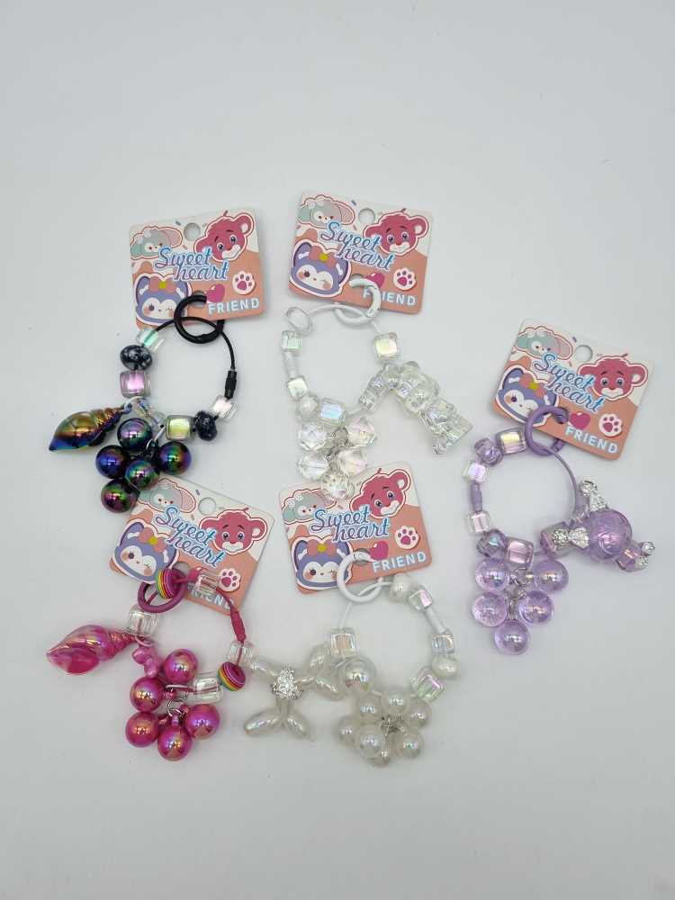 Llavero con Charms Colgantes Holográficos, Varios Colores