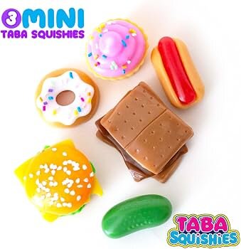 Squishy Armable Figuras de Comida: Hot Dog, Sanwich, Hamburgesa, Dona, Roll, Mordisco