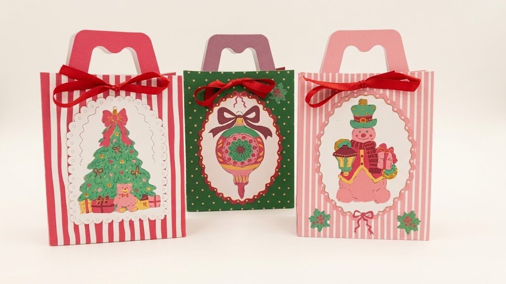 Bolsa De Regalo De Cartón Con Diseño Navideño