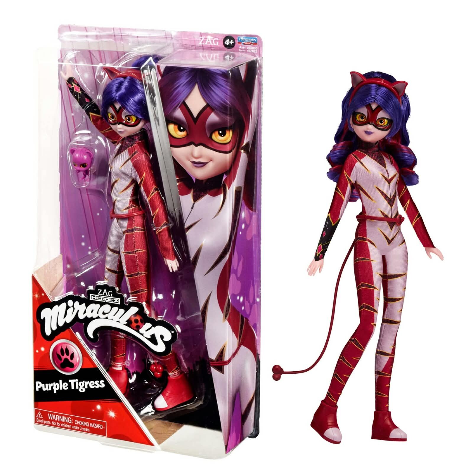 Muñeca De La Serie Miraculous, Diferentes Personajes: Ladybug,Ubiquity,Cat Noir,Tigresa Purpura