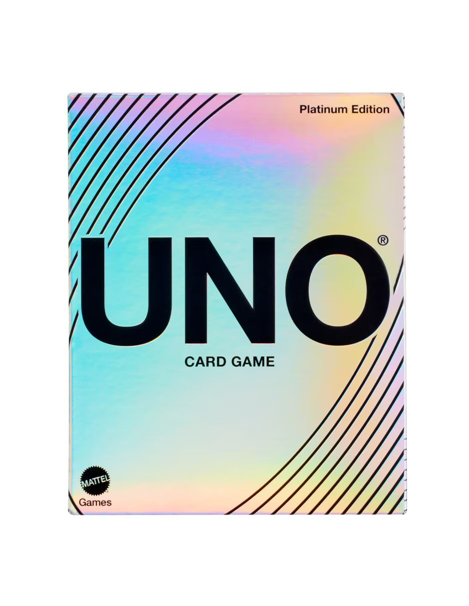 UNO Juego de Cartas Edición Platinum 7+ Mattel
