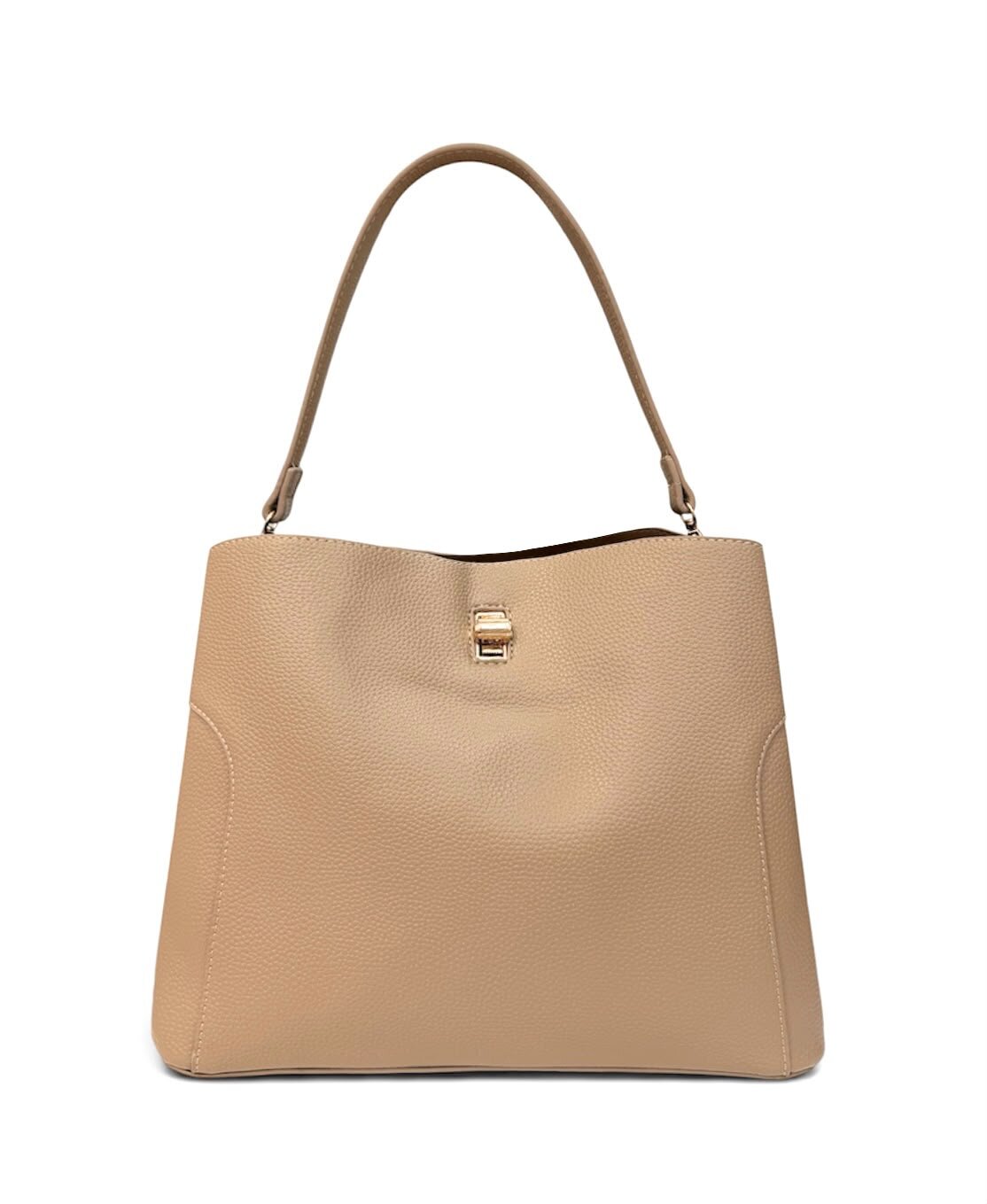 Bolso De Mano Con Broche Metálico Frontal Unibella Colores Surtidos