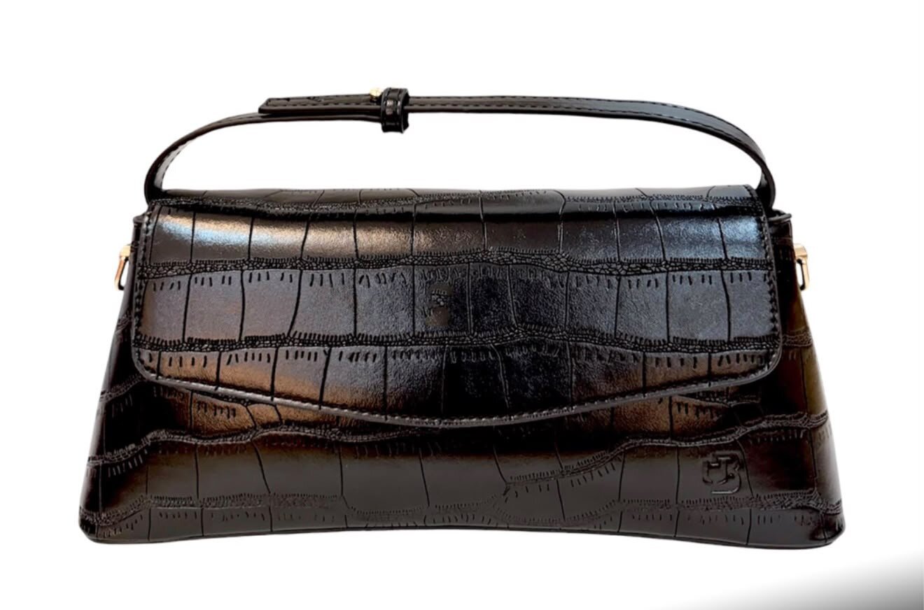 BOLSO BAGUETTE CON RELIEVE TIPO PIEL, VARIOS COLORES UNIBELLA