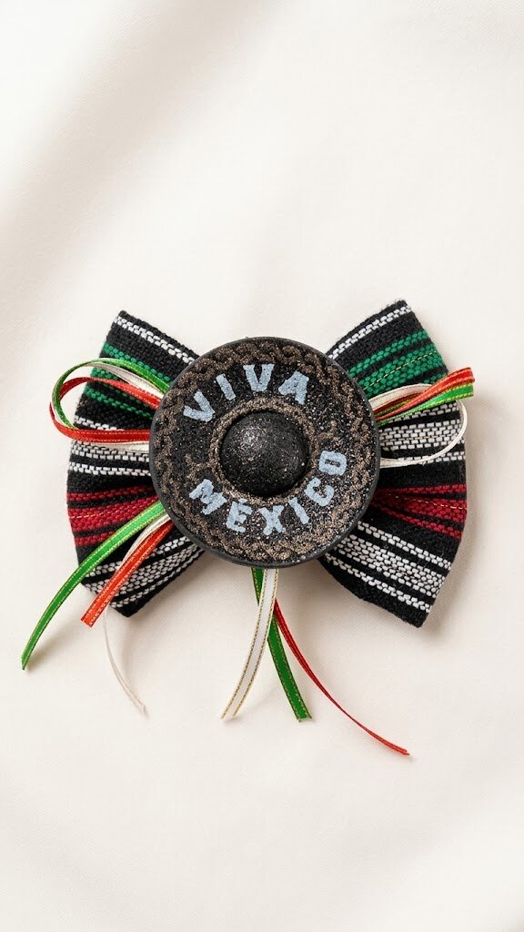 Moño Mediano Patrio Con Sombrero Charro, 1 Pieza
