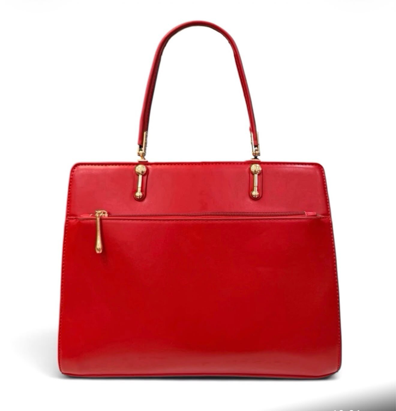 BOLSO TOTE PIEL SINTÉTICA, ASAS CORTAS, DETALLES METÁLICOS DORADOS, VARIOS COLORES UNIBELLA