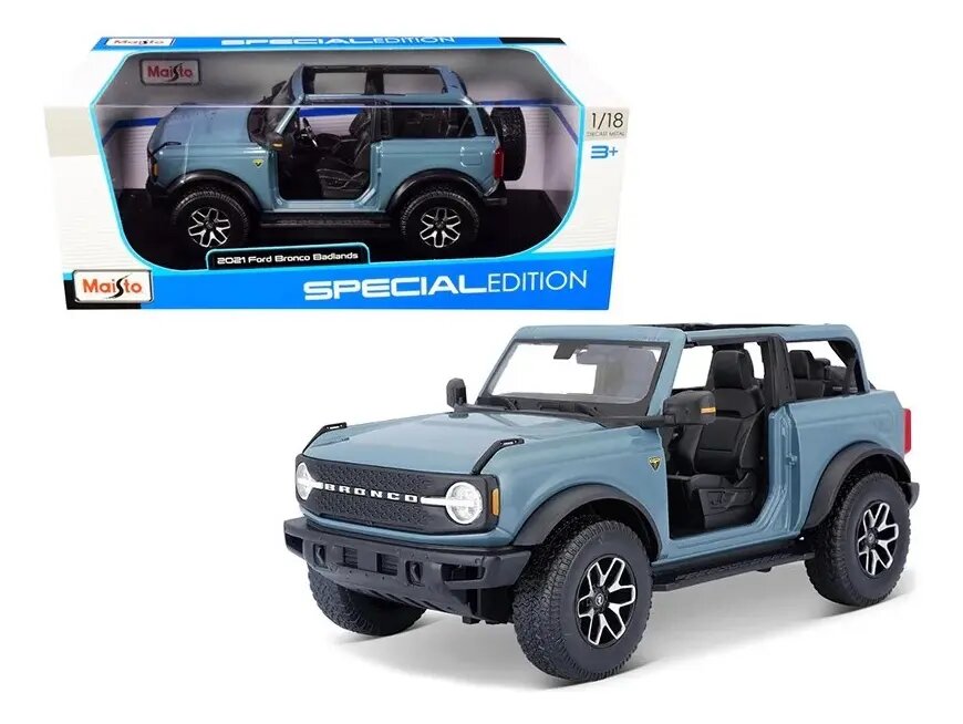 Vehículo Camioneta A Escala 1:18 2021 Ford Bronco Badlands Maistro 3+