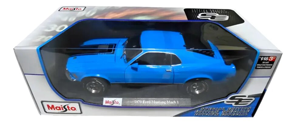 Vehículo A Escala 1:18 Coleccionable 1970 Ford Mustang Mach 1 Maistro 3+