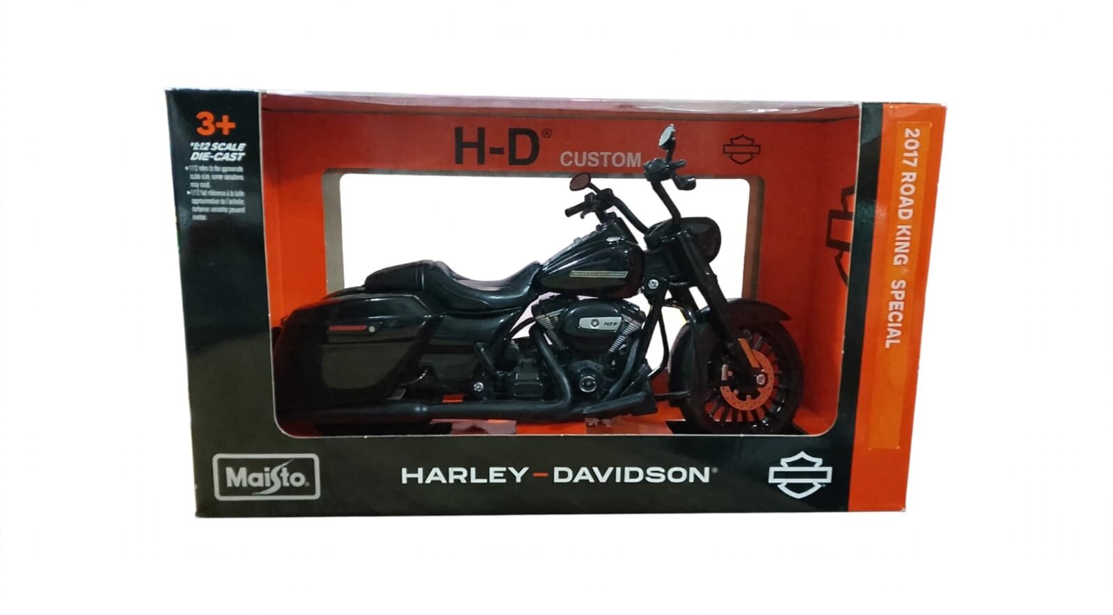 Motocicleta Harley-Davidson a Escala 1:12 Die-Cast 2017 Road King Special,Maistro