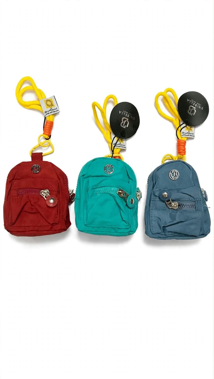 MONEDERO MOCHILA MINI CON LLAVERO UNIBELLA VARIOS COLORES
