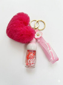 LIP GLOSS SWEET HEART CON CORAZÓN DE PELUCHE Y CORREA