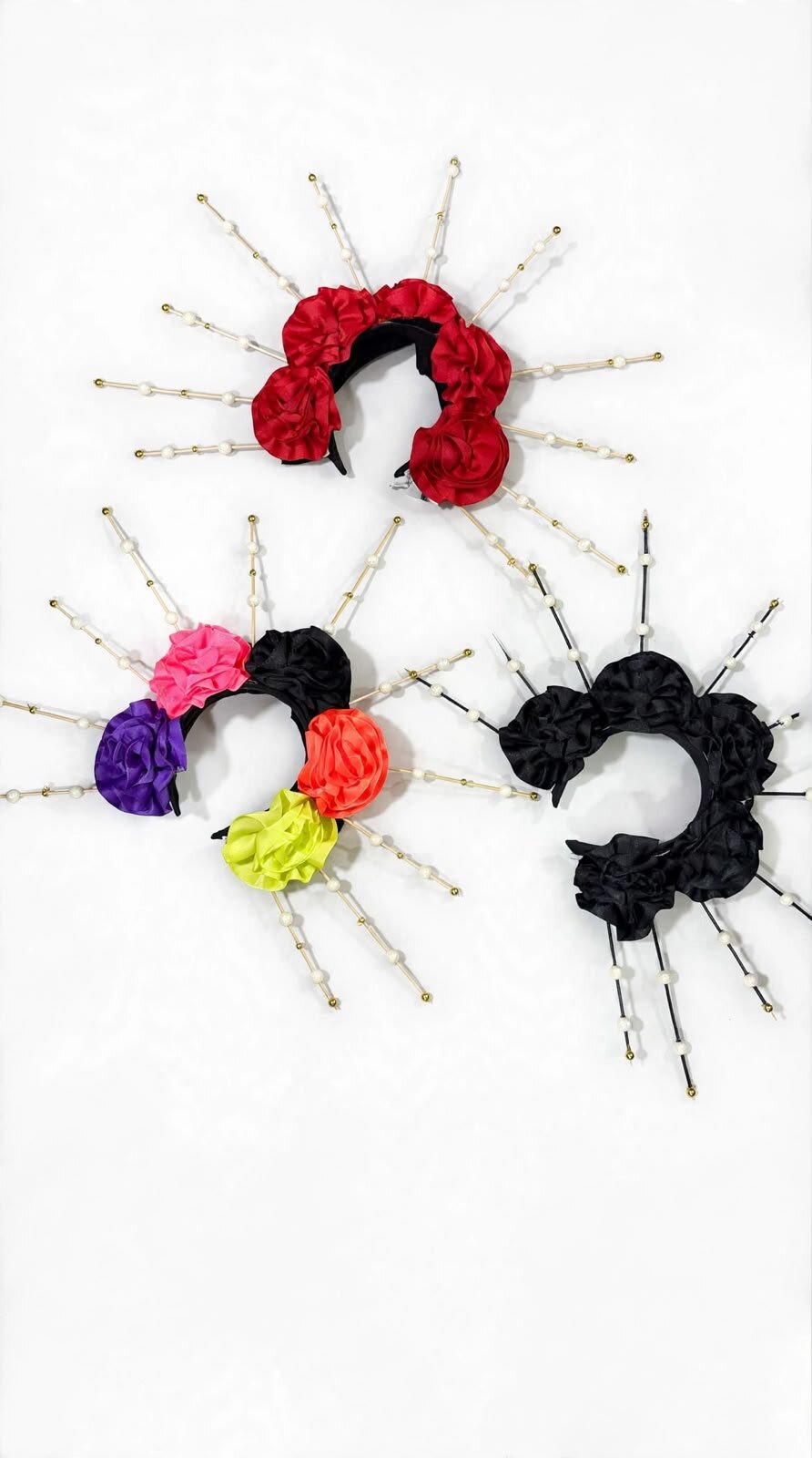 Diadema  De Catrina Con Estelas Y Cuencas Con Luz 