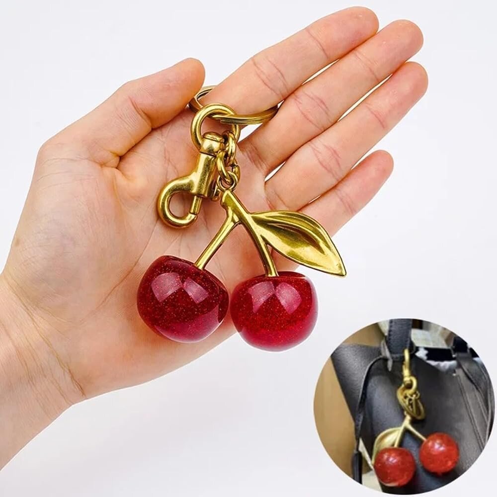 Llavero de Beso Cubierto de Brillos, Varios Colores