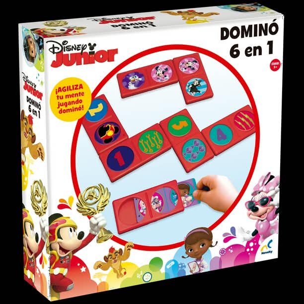 Dominó 6 en 1 Juego de Mesa Disney Junior Novelty 3+