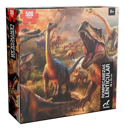 Rompecabezas Lenticular De Dinosaurios 500 Piezas Novelty 8+