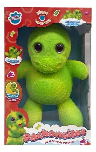 Muñeco Monstruo Pachoncito Color Morado o Verde, 8 Pulgadas Marca Ruz 3+