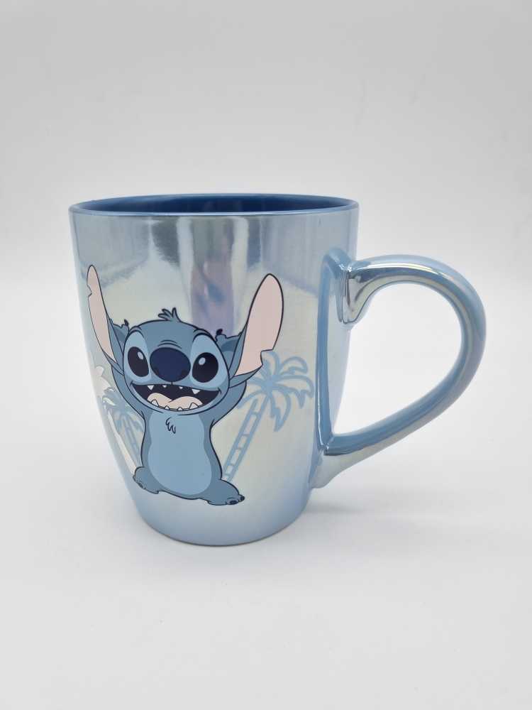 Taza Stitch Color Azul Holográfico, Grande, Capacidad 750 ml