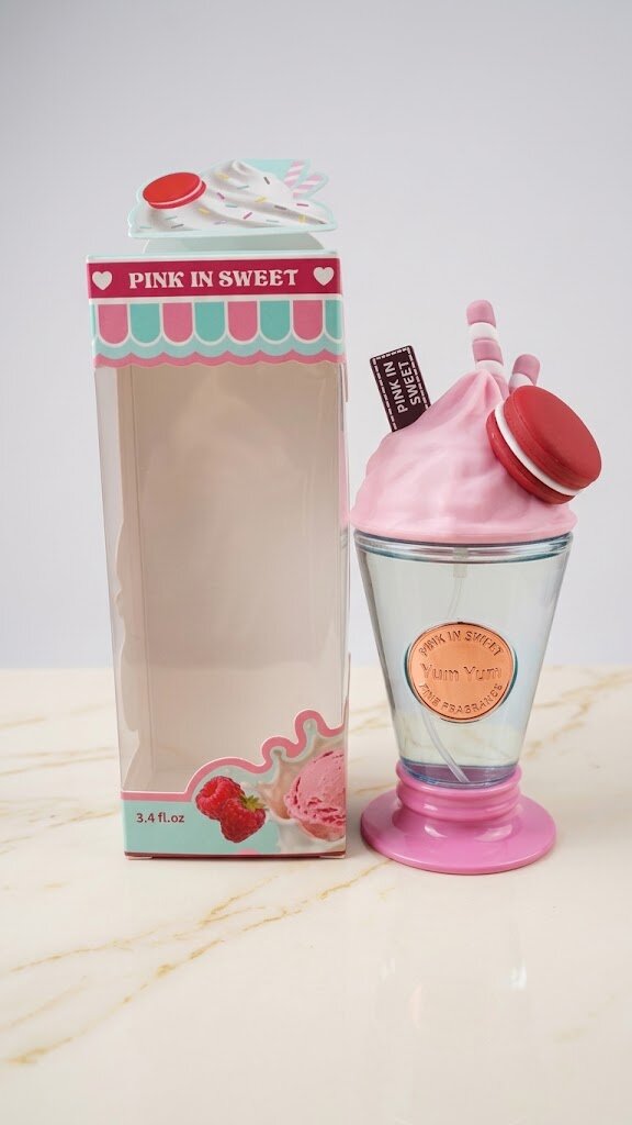 PERFUME DE BOLSILLO PINK IN SWEET YUM YUM PINK, DUPE DE YUM YUM ARMAF, FRASCO VERDE