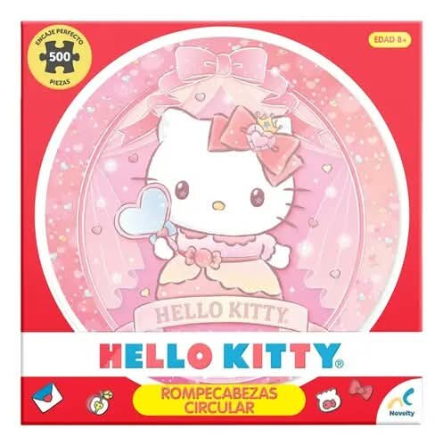 Rompecabezas Circular Hello Kitty Vestida de Princesa 500 Piezas Novelty 8+