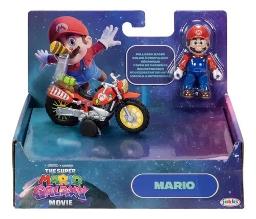 Super Mario Galaxy Movie Figuras con Motocicleta 3+