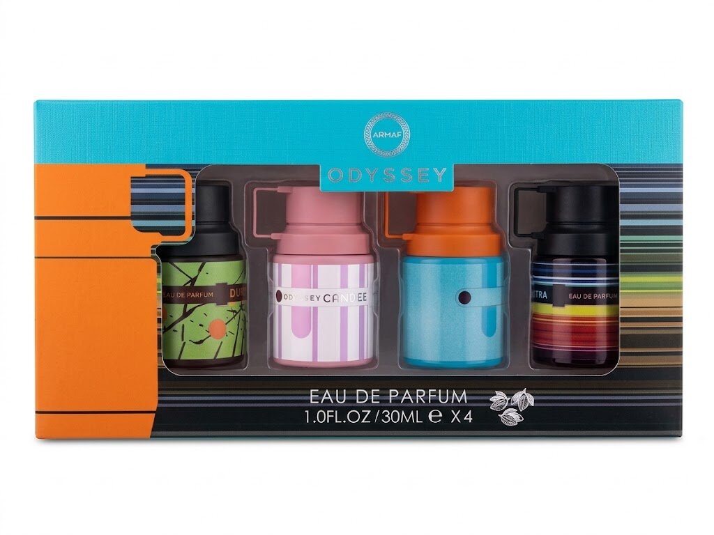 Perfume De Bolsillo Dupe Inpirado En Odyssey, Caja Con 4 Piezas, Diferentes Aromas