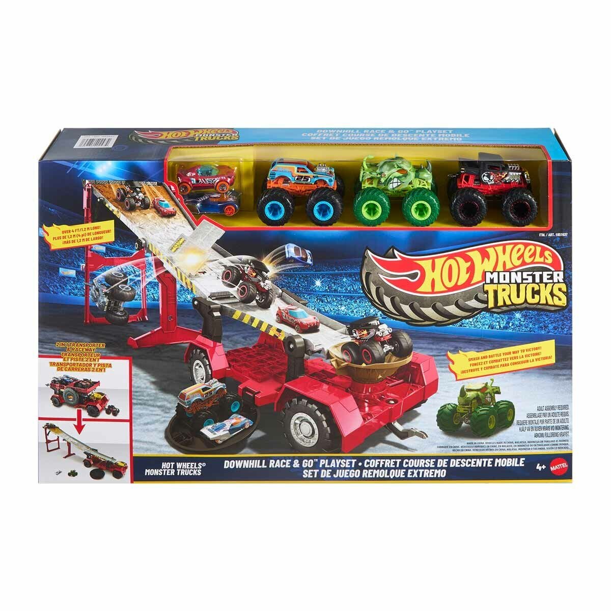 HOT WHEELS MONSTER TRUCK REMOLQUE EXTREMO