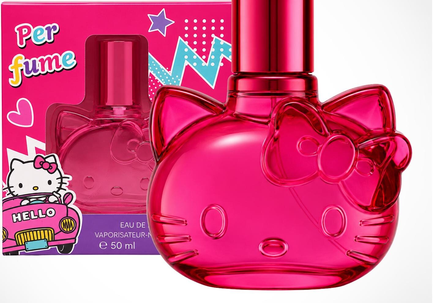 PERFUME INFANTIL EAU DE PARFUM DE HELLO KITTY CUTE ROSA DE 50 ML