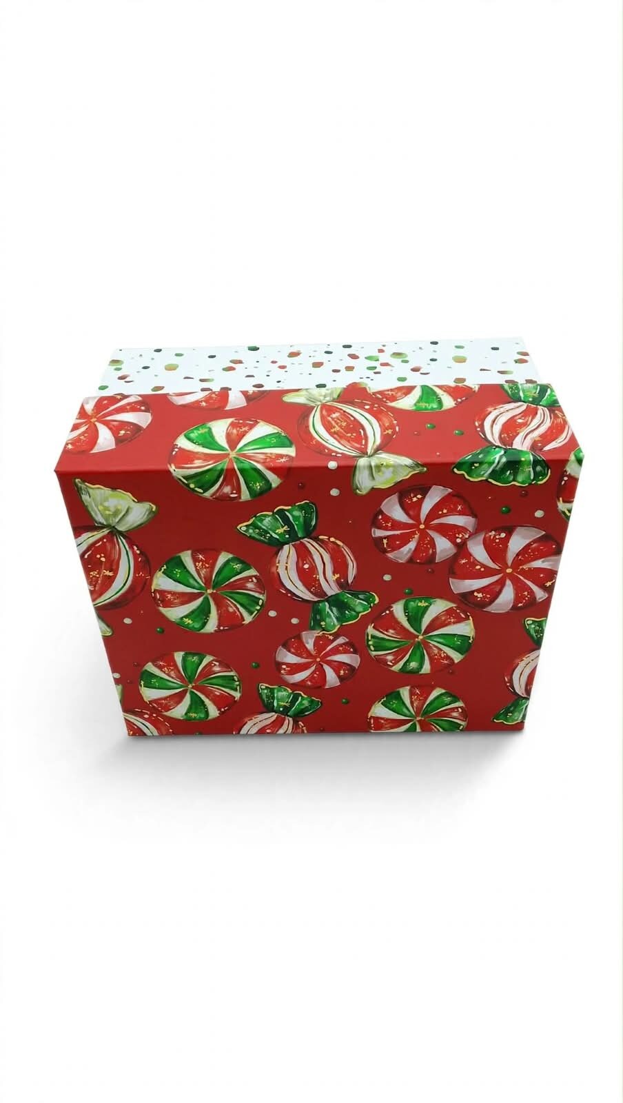 Caja De Regalo Grande Diseño Navidad, Rectangular