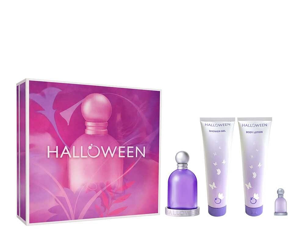 Perfume Halloween Dama, Set 4 Piezas, Eau De Toilette 100 Ml / 4.5 Ml, Perfume 150 Ml, Gel 150 Ml