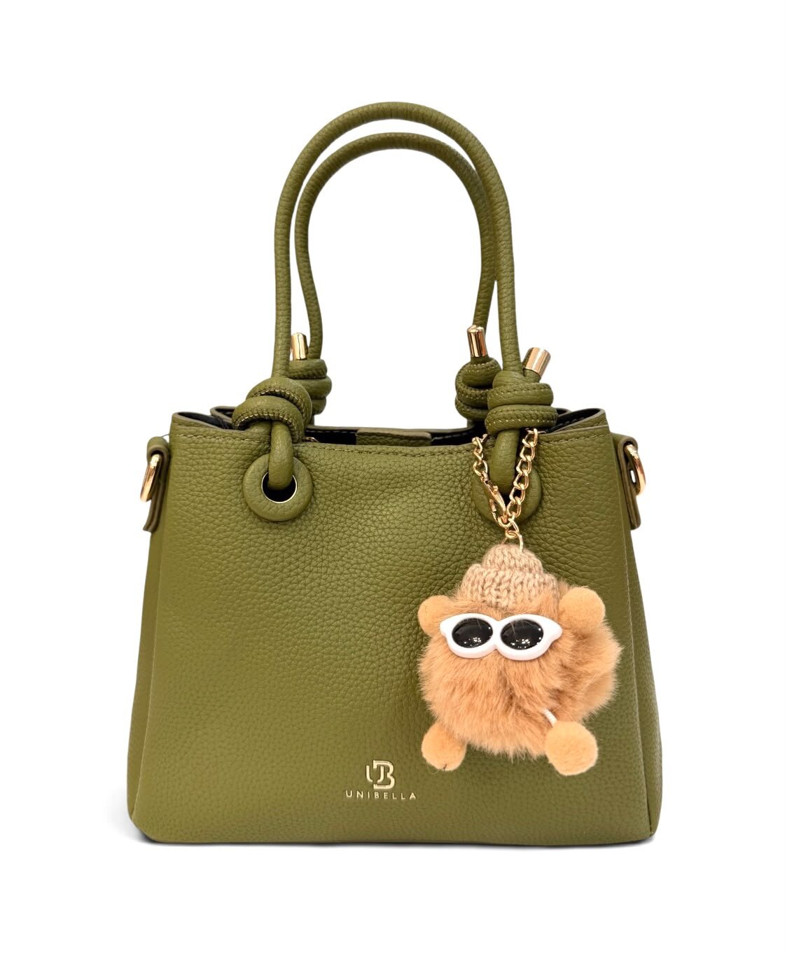 Bolso De Mano Con Asas Tubulares Anudadas Unibella Colores Surtidos. No Incluye Muñequito