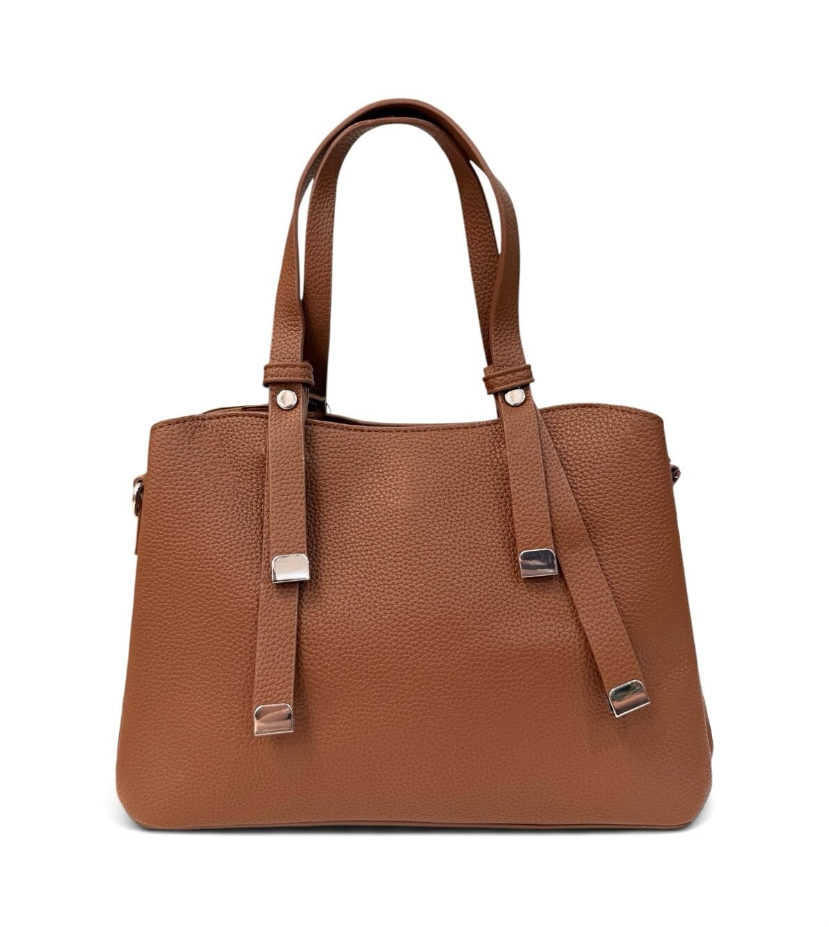 BOLSO TOTE CON ASAS REFORZADAS Y DETALLES METÁLICOS UNIBELLA COLORES SURTIDOS
