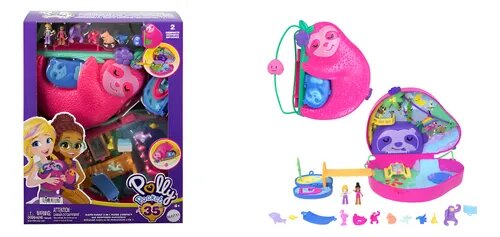POLLY POCKET ESTUCHE DE BOLSO 2 EN 1 DE FAMILIA PEREZOSO
