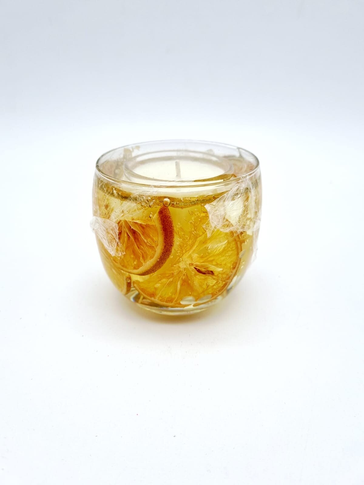 Vela Aromática en Vaso de Cristal Decorativo Aroma Naranja