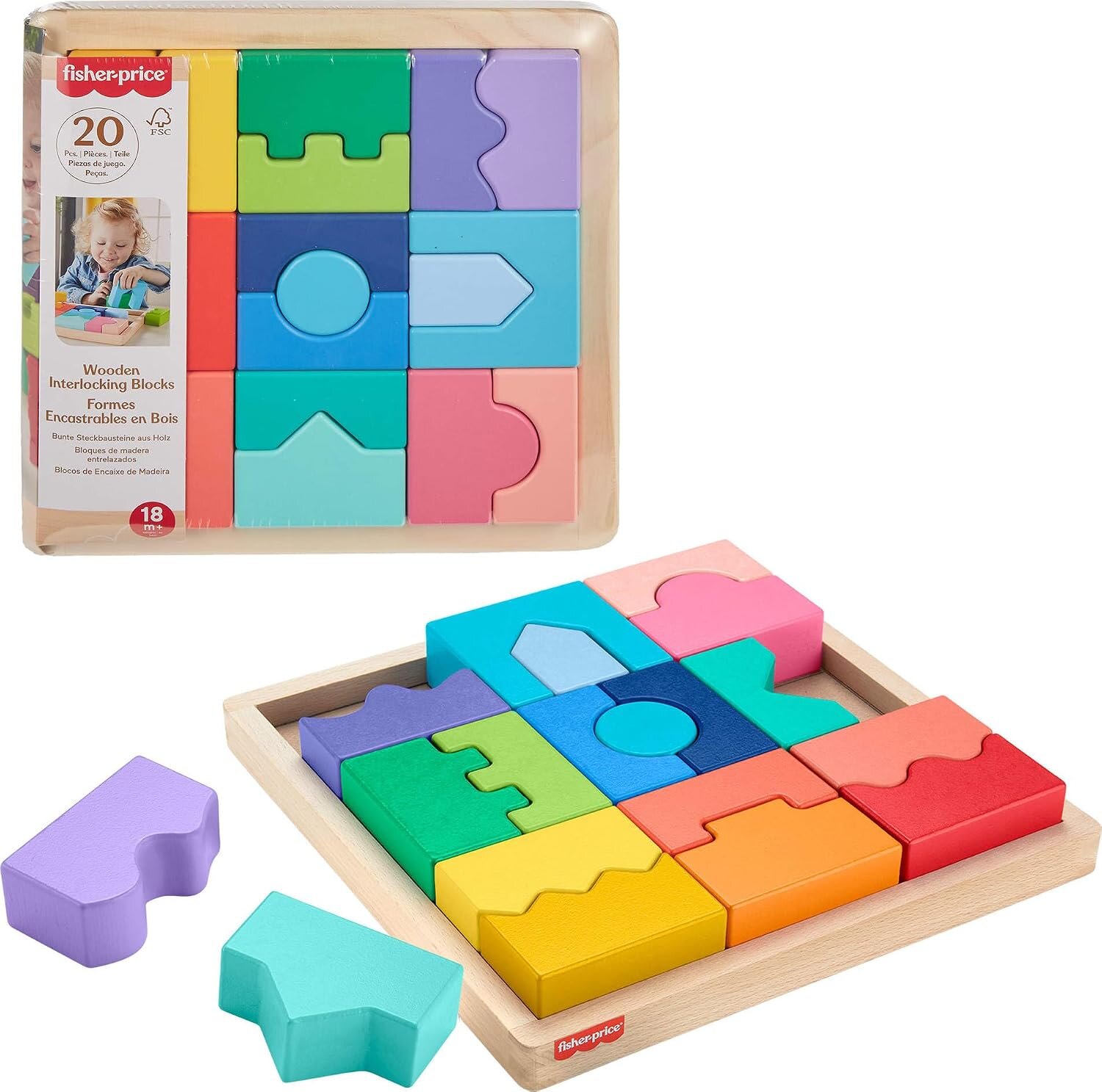 FISHER-PRICE BLOQUES DE MADERA ENTRELAZADOS