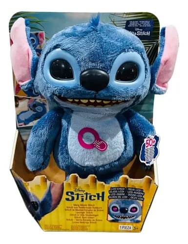 STITCH ANIMATRONIC, OJOS LED, MÁS DE 50 EFECTOS DE SONIDO, 3+