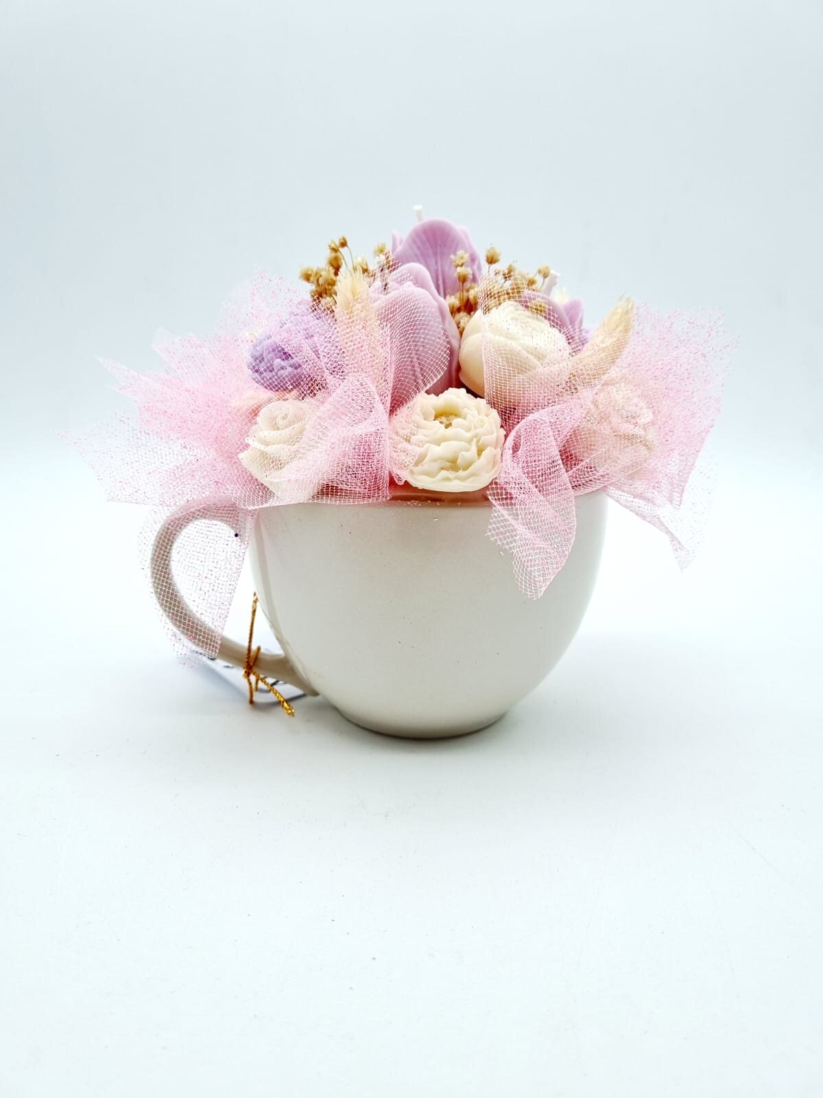 Arreglo de Velas Aromáticas con Taza Chica
