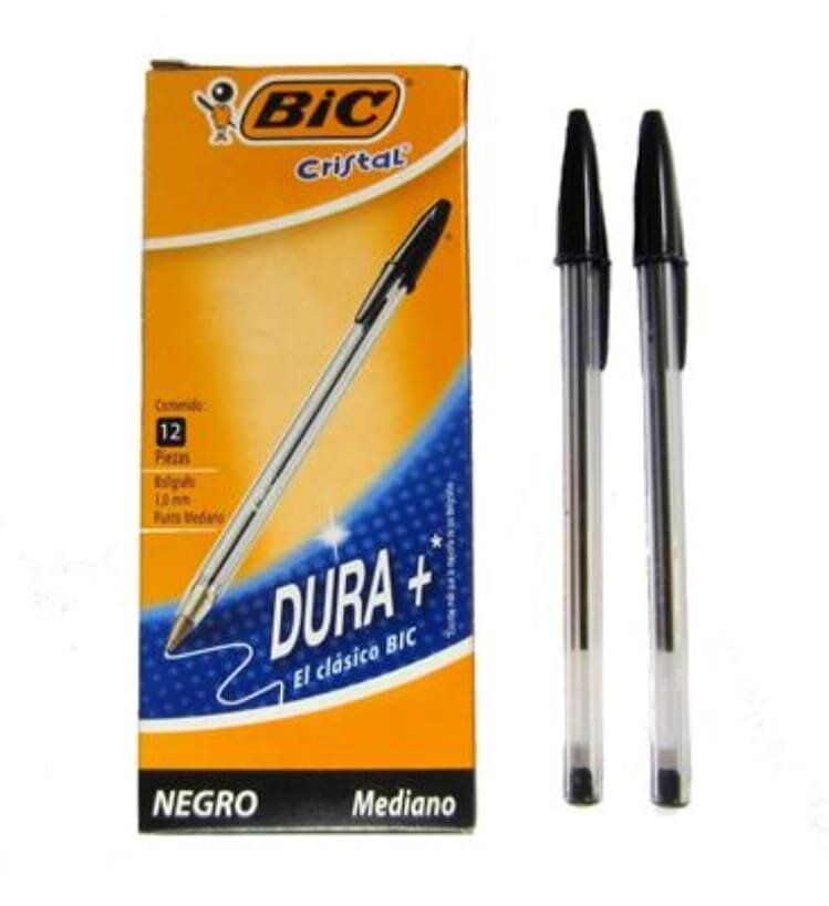 Bolígrafo de Punto Mediano, Marca BIC, Color Negro