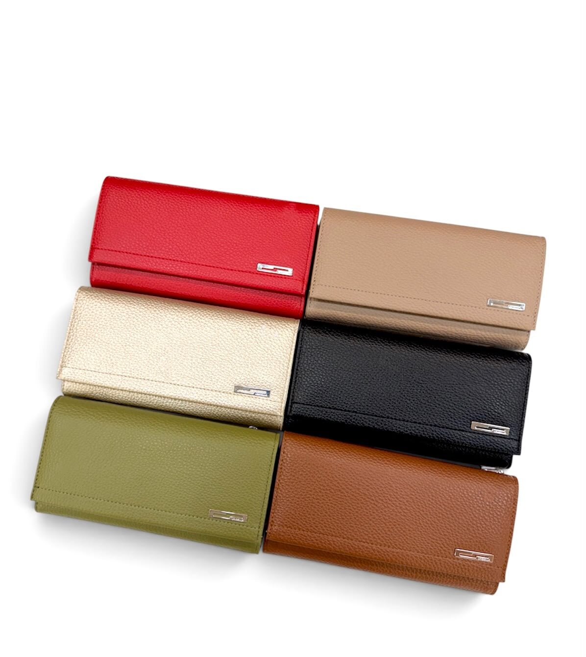 CARTERA CON CIERRE DE IMÁN Y LOGOTIPO METÁLICO UNIBELLA COLORES SURTIDOS